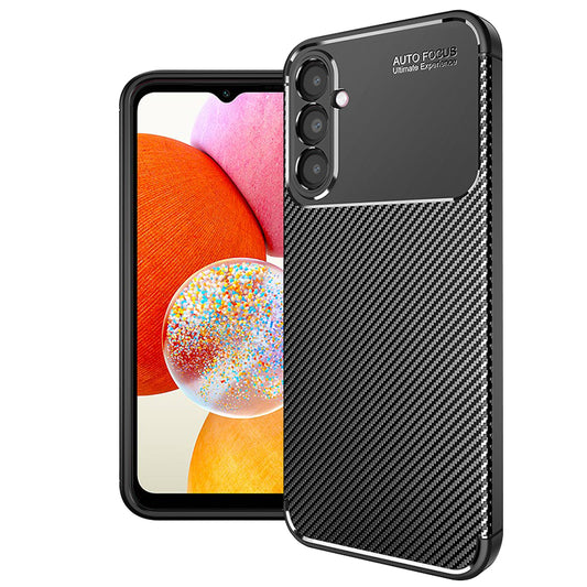 Kuori Samsung Galaxy A14 A145 / A14 5G A146:lle, Techsuit, Hiilikuitu, Musta