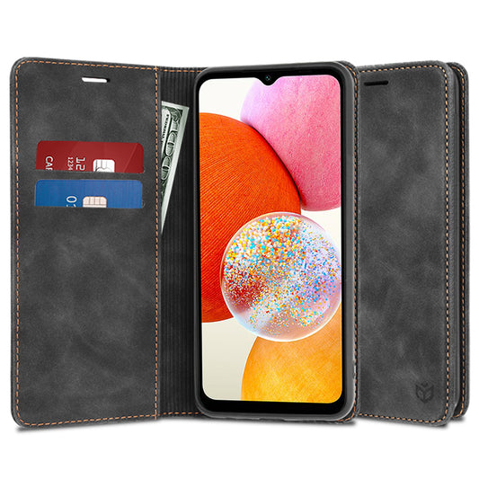 Kuori Samsung Galaxy A14 A145 / A14 5G A146:lle, Techsuit, Confy, Musta