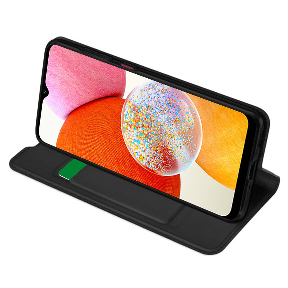Kuori Samsung Galaxy A14 A145 / A14 5G A146:lle, Techsuit, Magskin Book, Musta