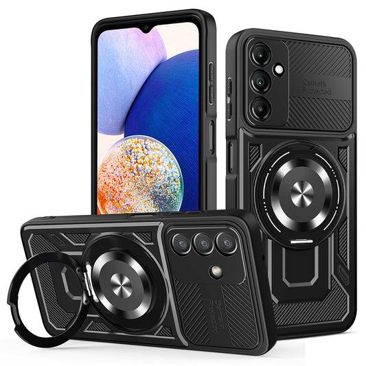 Kuori Samsung Galaxy A14 A145 / A14 5G A146:lle, Techsuit, RuggedCam, Musta