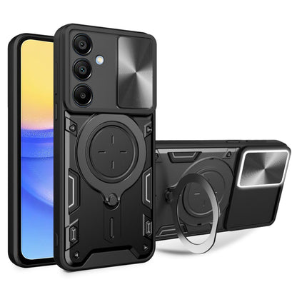 Kuori Samsung Galaxy A15 5G A156 / A15 A155:lle, Techsuit, CamGuard Pro, Musta