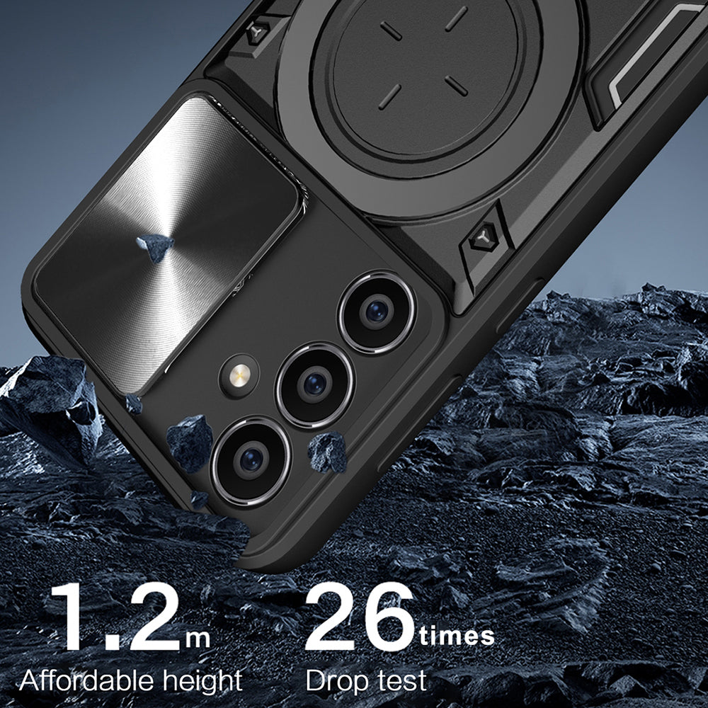 Kuori Samsung Galaxy A15 5G A156 / A15 A155:lle, Techsuit, CamGuard Pro, Musta