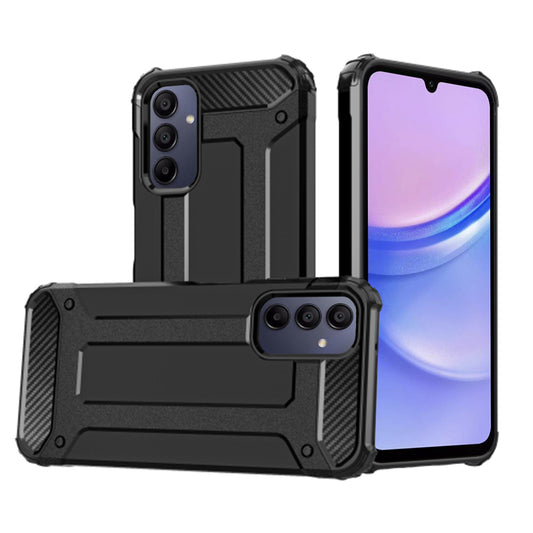 Kuori Samsung Galaxy A15 5G A156 / A15 A155:lle, Techsuit, Hybrid Armor, Musta