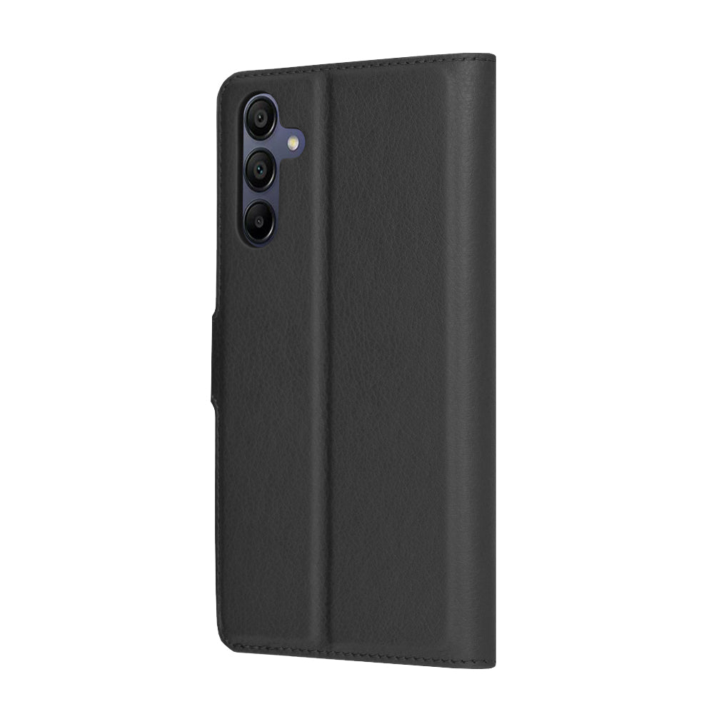 Kuori Samsung Galaxy A15 5G A156 / A15 A155:lle, Techsuit, nahkainen folio, musta