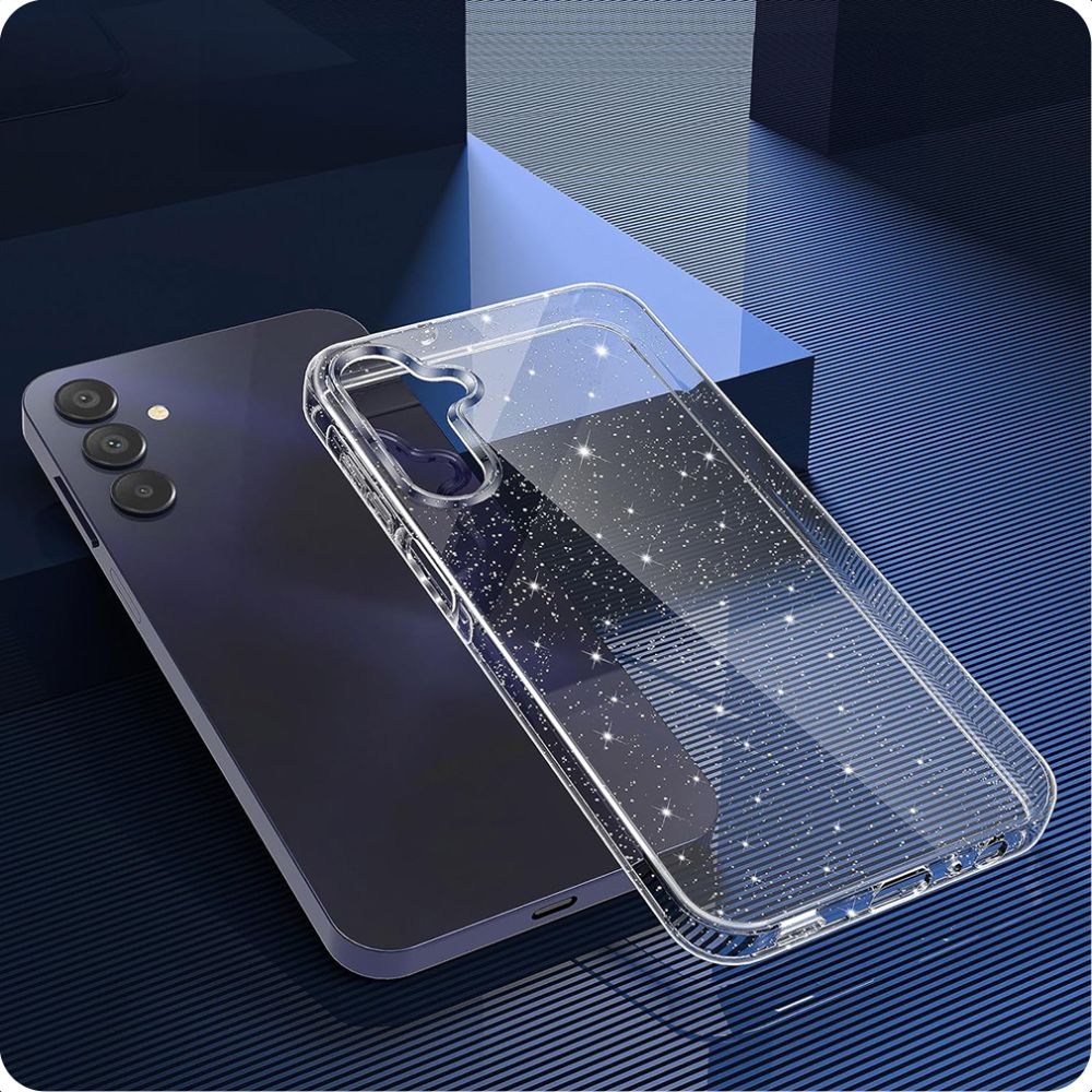 Kuori Samsung Galaxy A15 5G A156 / A15 A155, Techsuit, SparkleSkin, Läpinäkyvä
