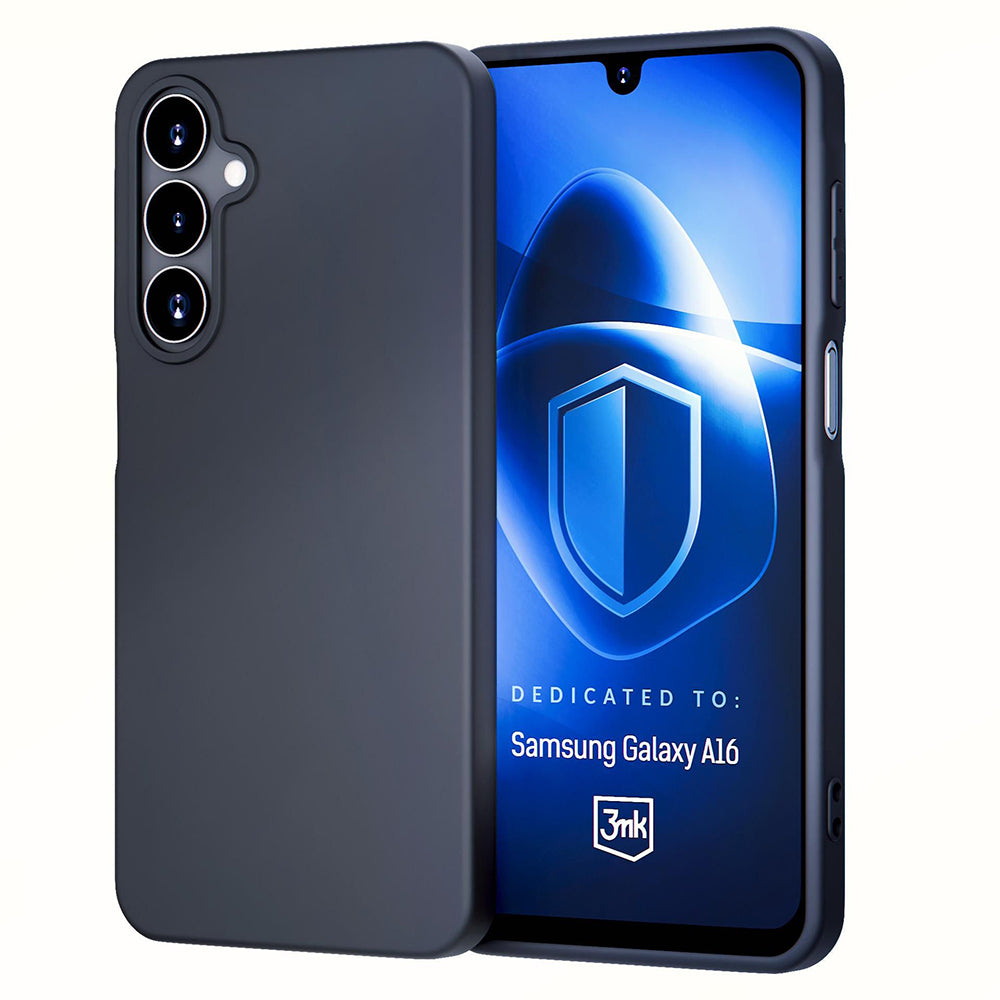 Suojakotelo Samsung Galaxy A16 5G A166 / A16 4G A165, 3MK, Matta Musta