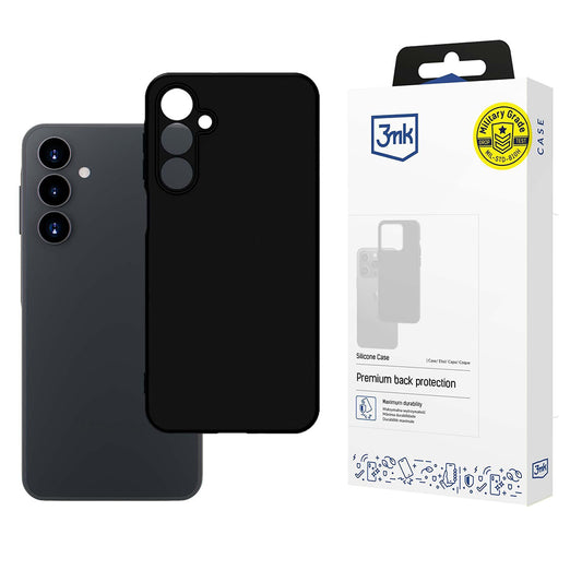 Kuori Samsung Galaxy A16 5G A166 / A16 4G A165, 3MK, Silikoni, Musta
