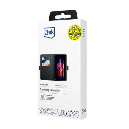 Kuori Samsung Galaxy A16 5G A166 / A16 4G A165, 3MK, Lompakko, Musta