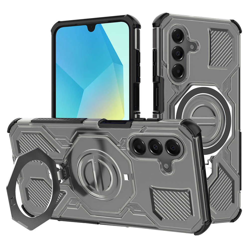 Suojakotelo Samsung Galaxy A16 5G A166 / A16 4G A165, Techsuit, Carbon Shield Pro, Vaaleanmusta