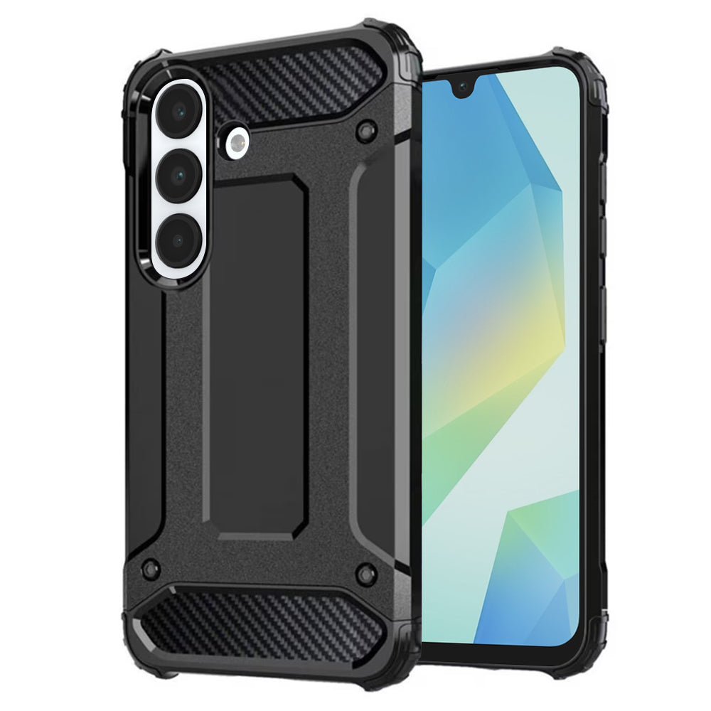 Kuori Samsung Galaxy A16 5G A166 / A16 4G A165:lle, Techsuit, Hybrid Armor, Musta