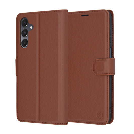 Kuori Samsung Galaxy A16 5G A166 / A16 4G A165:lle, Techsuit, nahkainen folio, ruskea