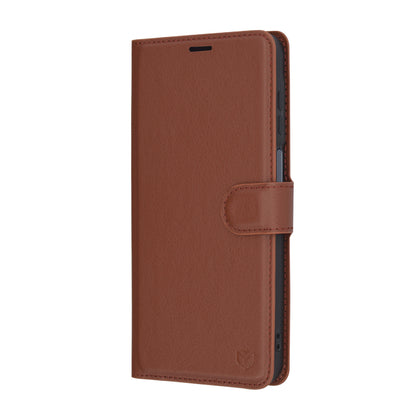 Kuori Samsung Galaxy A16 5G A166 / A16 4G A165:lle, Techsuit, nahkainen folio, ruskea