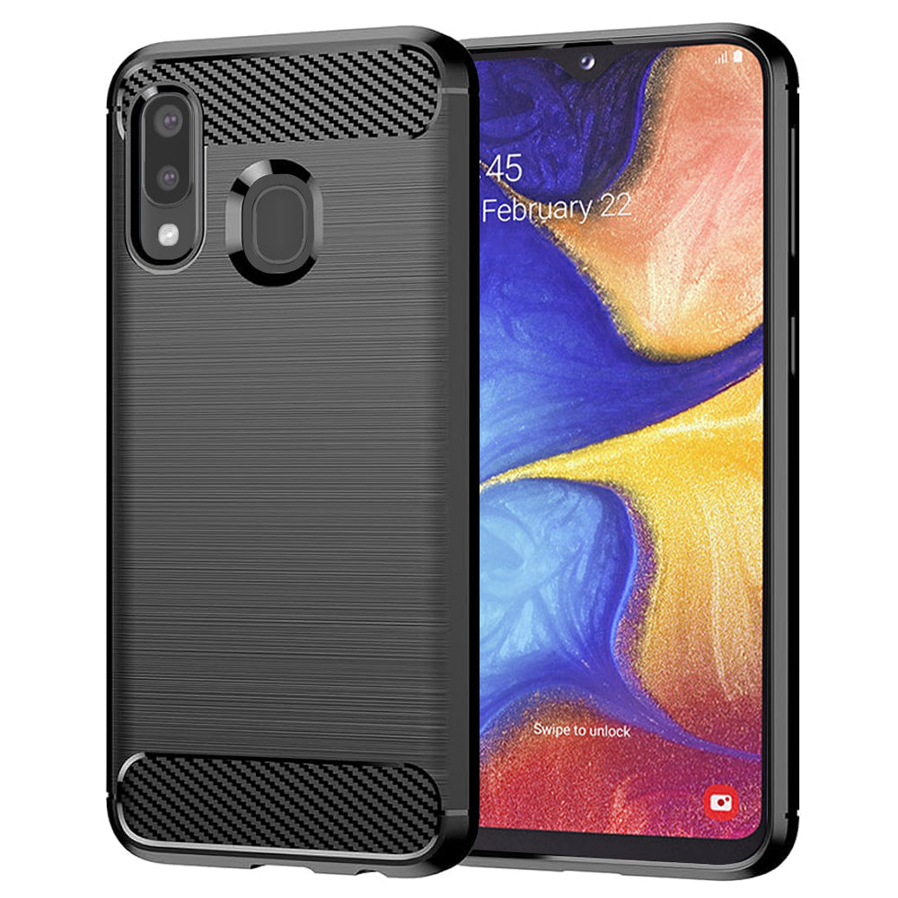 Kuori Samsung Galaxy A20e A202:lle, Techsuit, Hiili, Musta