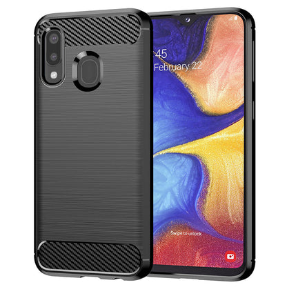 Kuori Samsung Galaxy A20e A202:lle, Techsuit, Hiili, Musta
