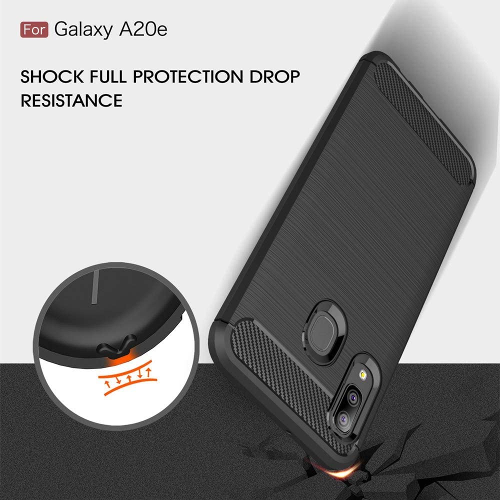 Kuori Samsung Galaxy A20e A202:lle, Techsuit, Hiili, Musta