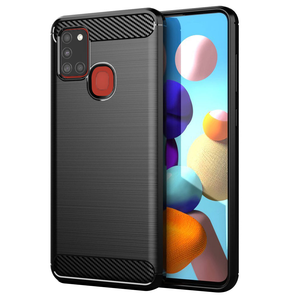Kuori Samsung Galaxy A21s A217:lle, Techsuit, Hiili, Musta