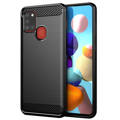 Kuori Samsung Galaxy A21s A217:lle, Techsuit, Hiili, Musta