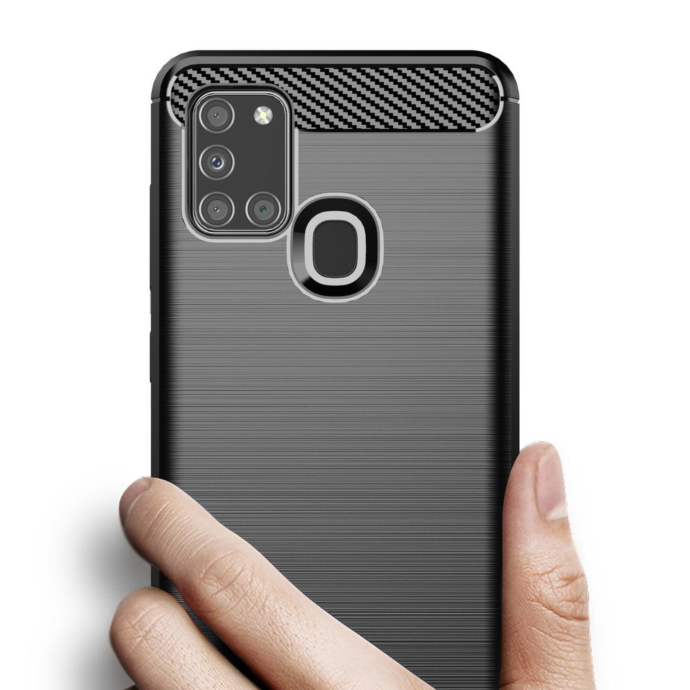 Kuori Samsung Galaxy A21s A217:lle, Techsuit, Hiili, Musta