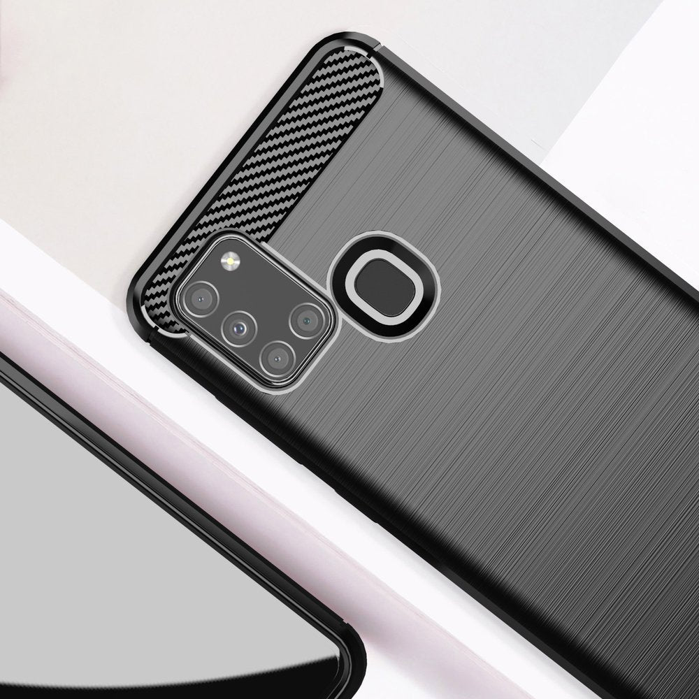 Kuori Samsung Galaxy A21s A217:lle, Techsuit, Hiili, Musta