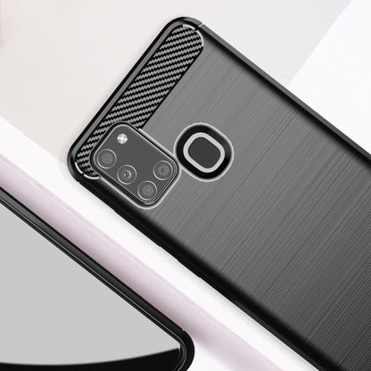 Kuori Samsung Galaxy A21s A217:lle, Techsuit, Hiili, Musta