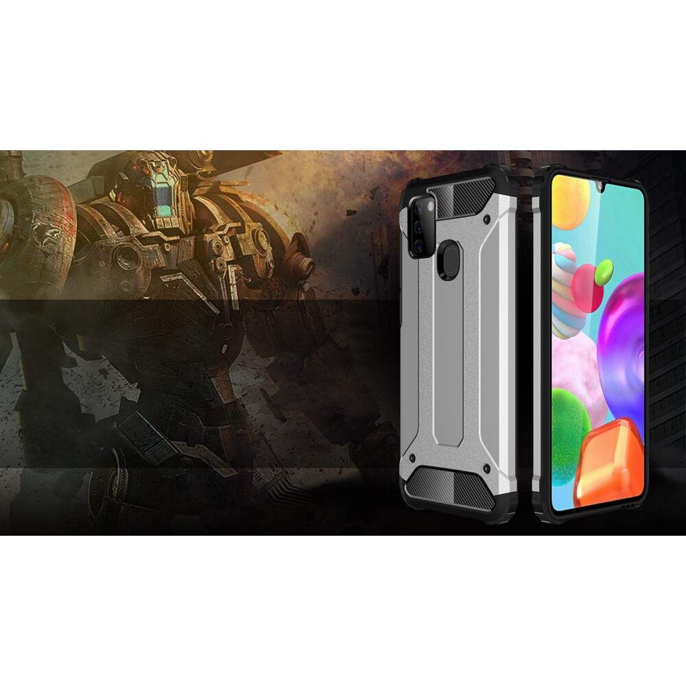 Kuori Samsung Galaxy A21s A217:lle, Techsuit, Hybrid Armor, Musta