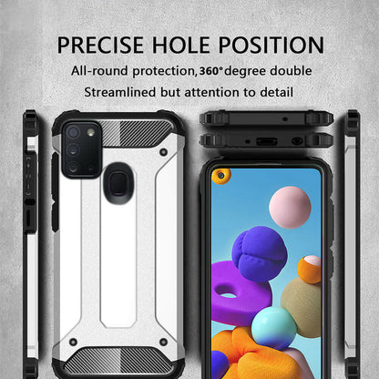 Kuori Samsung Galaxy A21s A217:lle, Techsuit, Hybrid Armor, Musta