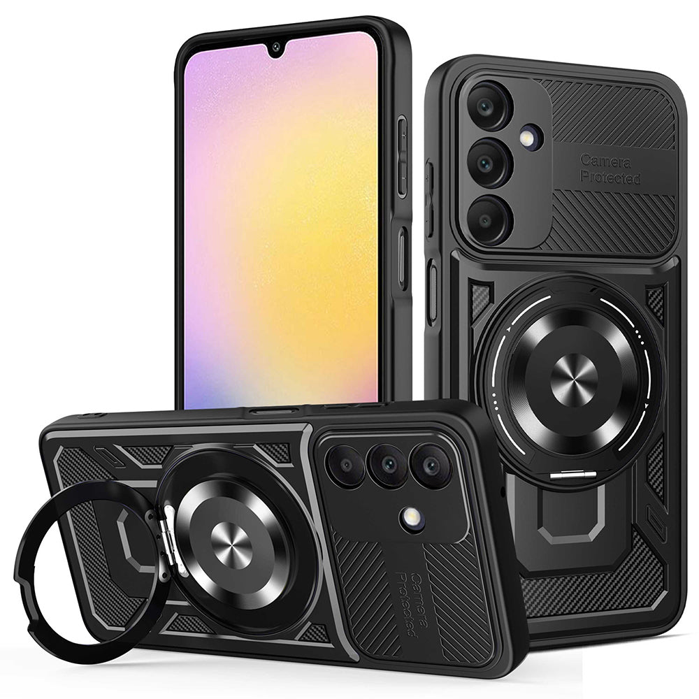 Case for Samsung Galaxy A25 A256, Techsuit, RuggedCam, Black