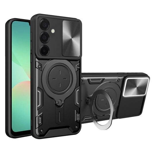 Kuori Samsung Galaxy A26 A266:lle, Techsuit, CamGuard Pro, Musta