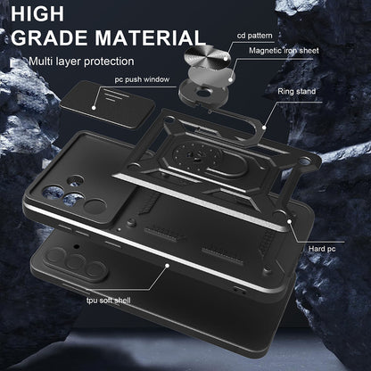 Kuori Samsung Galaxy A26 A266:lle, Techsuit, CamShield, Musta