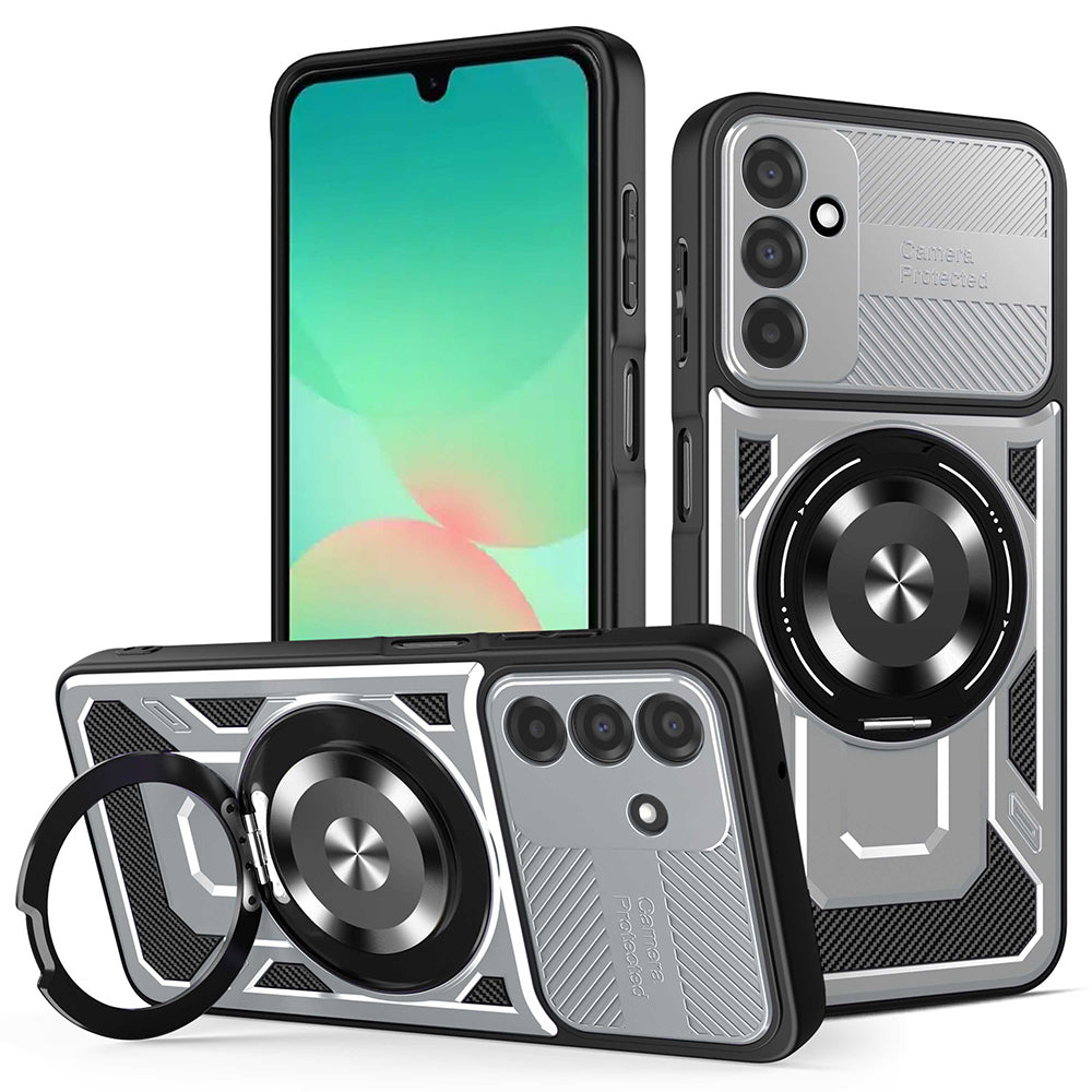 Kuori Samsung Galaxy A26 A266:lle, Techsuit, RuggedCam, Harmaa