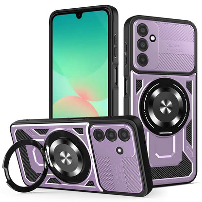 Kuori Samsung Galaxy A26 A266:lle, Techsuit, RuggedCam, Violetti