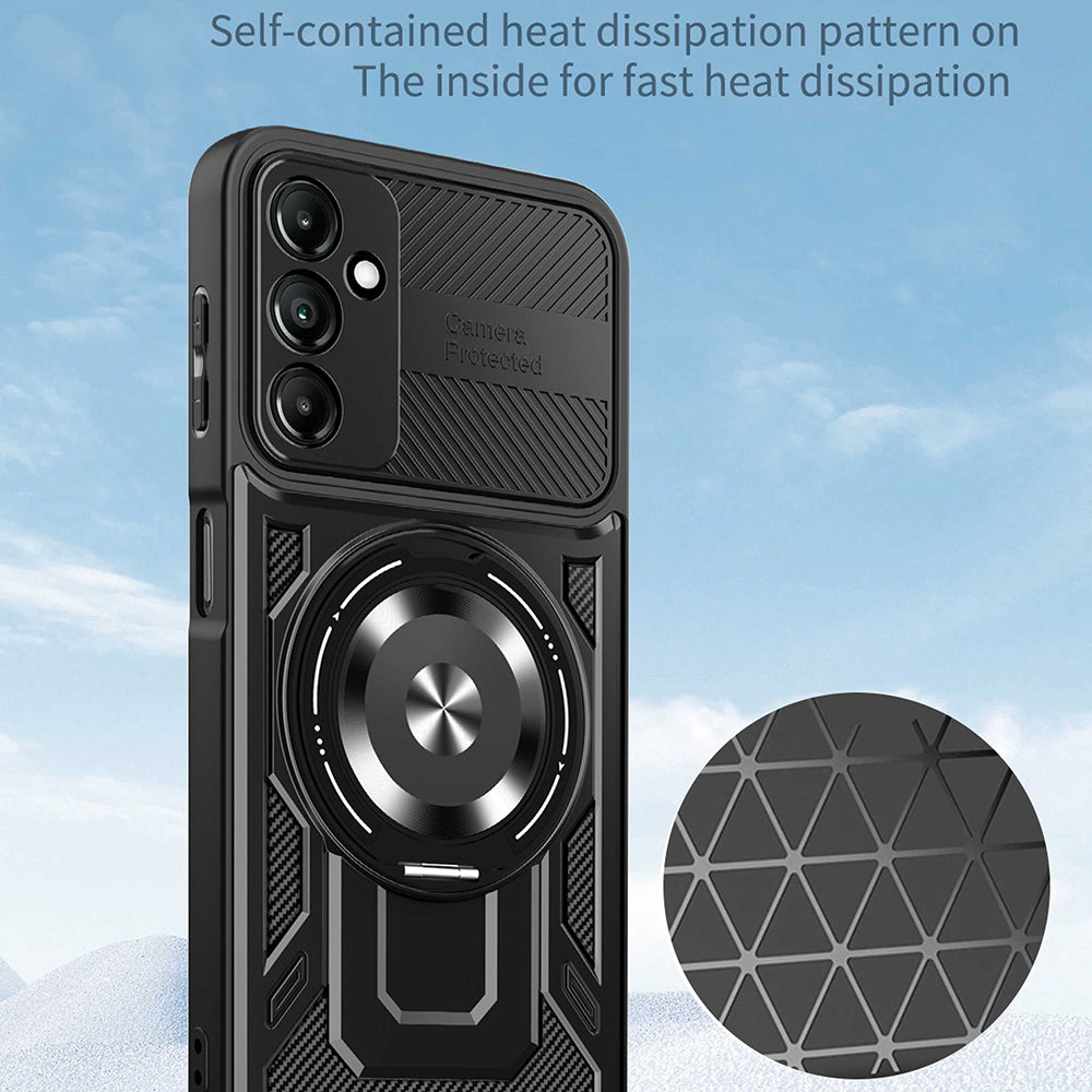 Kuori Samsung Galaxy A26 A266:lle, Techsuit, RuggedCam, Violetti
