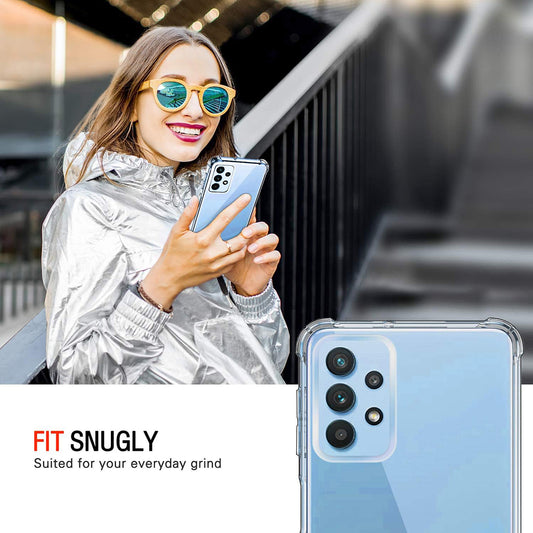 Kuori Samsung Galaxy A32 A325:lle, Techsuit, Iskunkestävä Kirkas, Läpinäkyvä