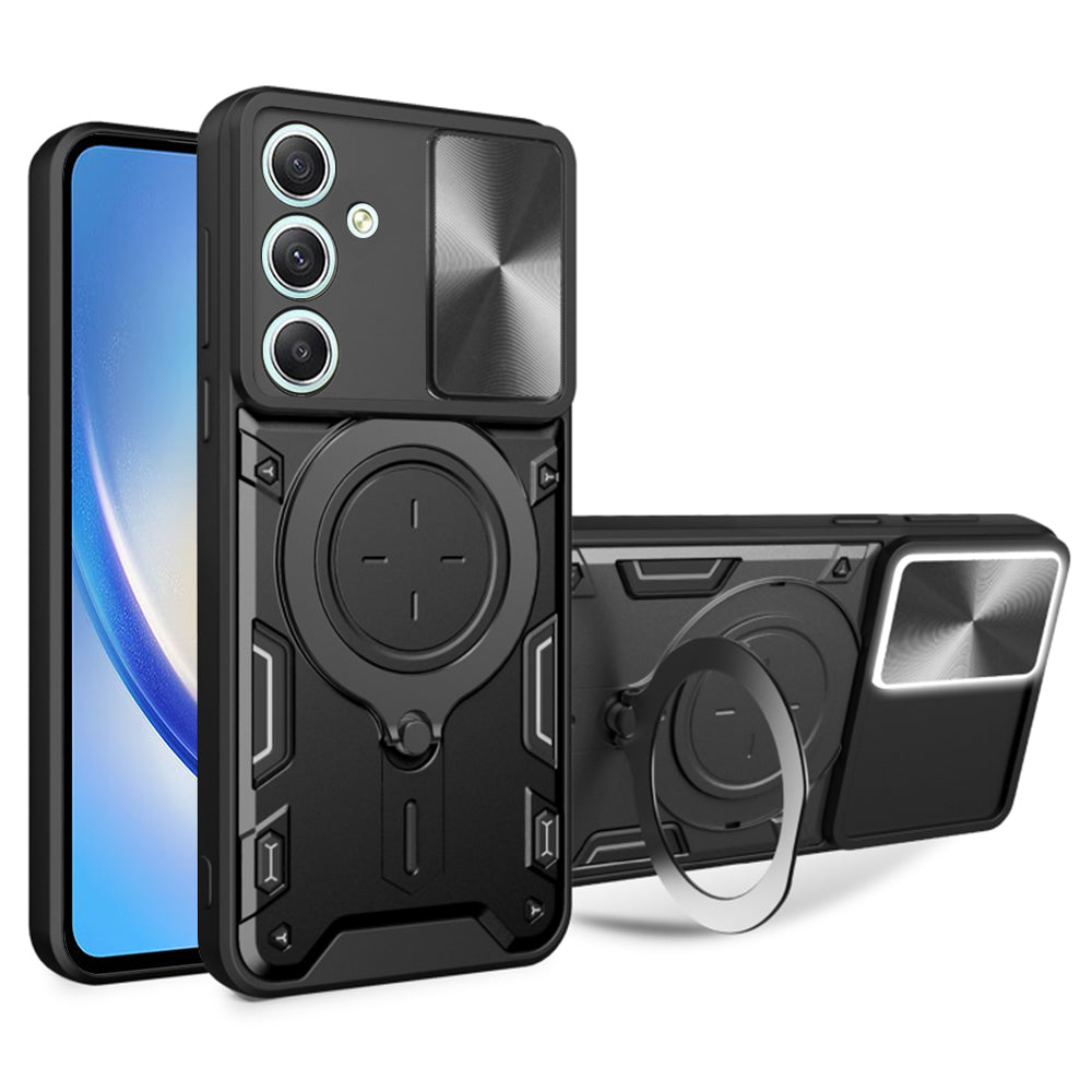 Kuori Samsung Galaxy A34 A346:lle, Techsuit, CamGuard Pro, Musta
