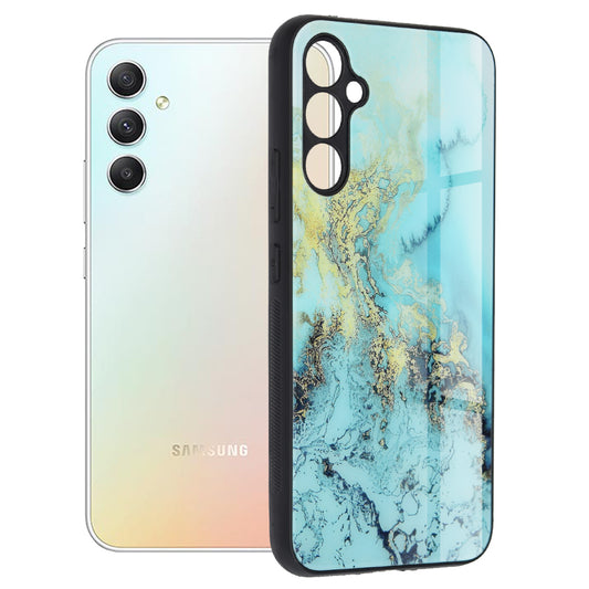 Suojakotelo Samsung Galaxy A34 A346, Techsuit, Glaze, Sininen