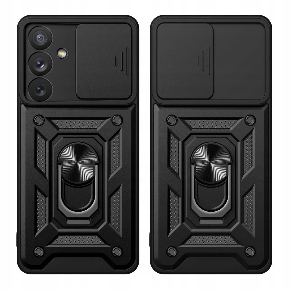 Kuori Samsung Galaxy A35 5G A356:lle, Techsuit, CamShield, Musta