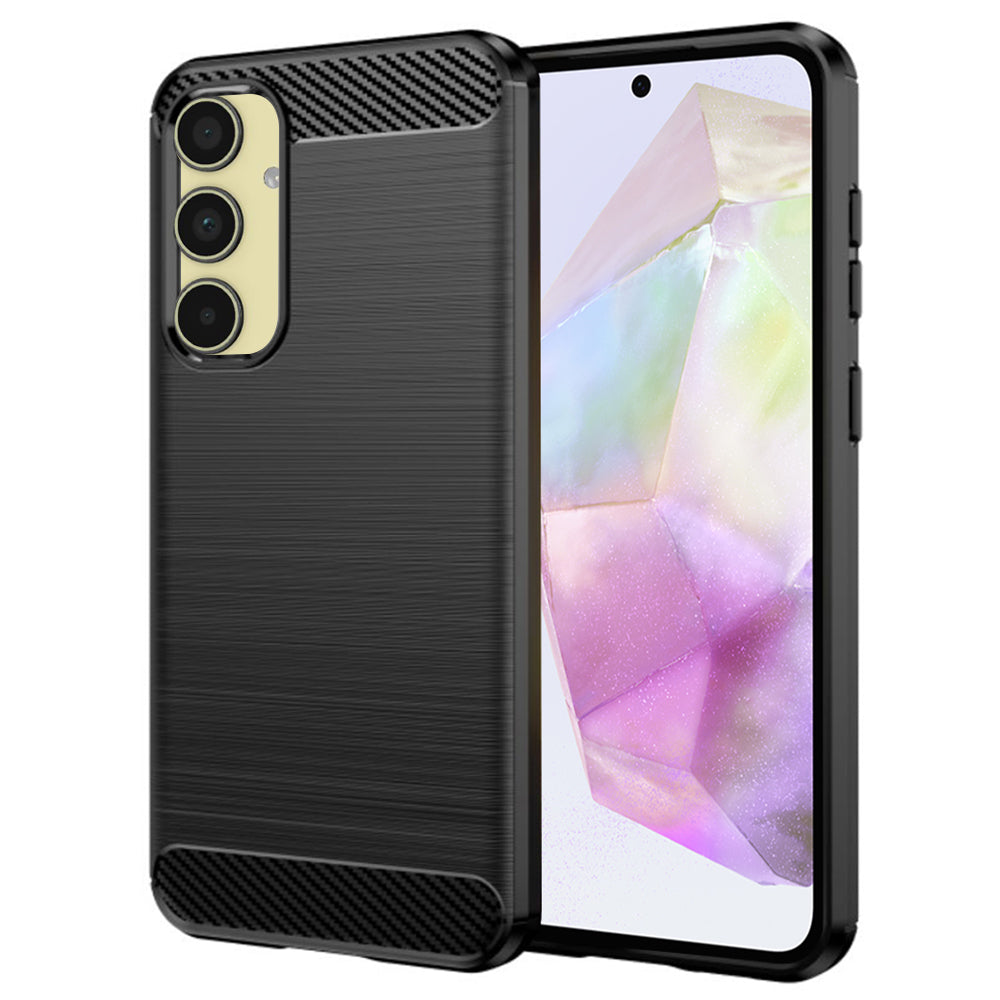 Kuori Samsung Galaxy A35 5G A356:lle, Techsuit, Hiili, Musta