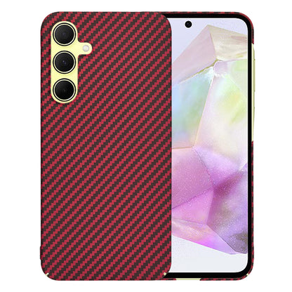 Kuori Samsung Galaxy A35 5G A356:lle, Techsuit, Carbonite FiberShell, Punainen