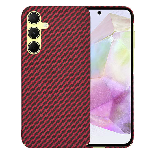Kuori Samsung Galaxy A35 5G A356:lle, Techsuit, Carbonite FiberShell, Punainen