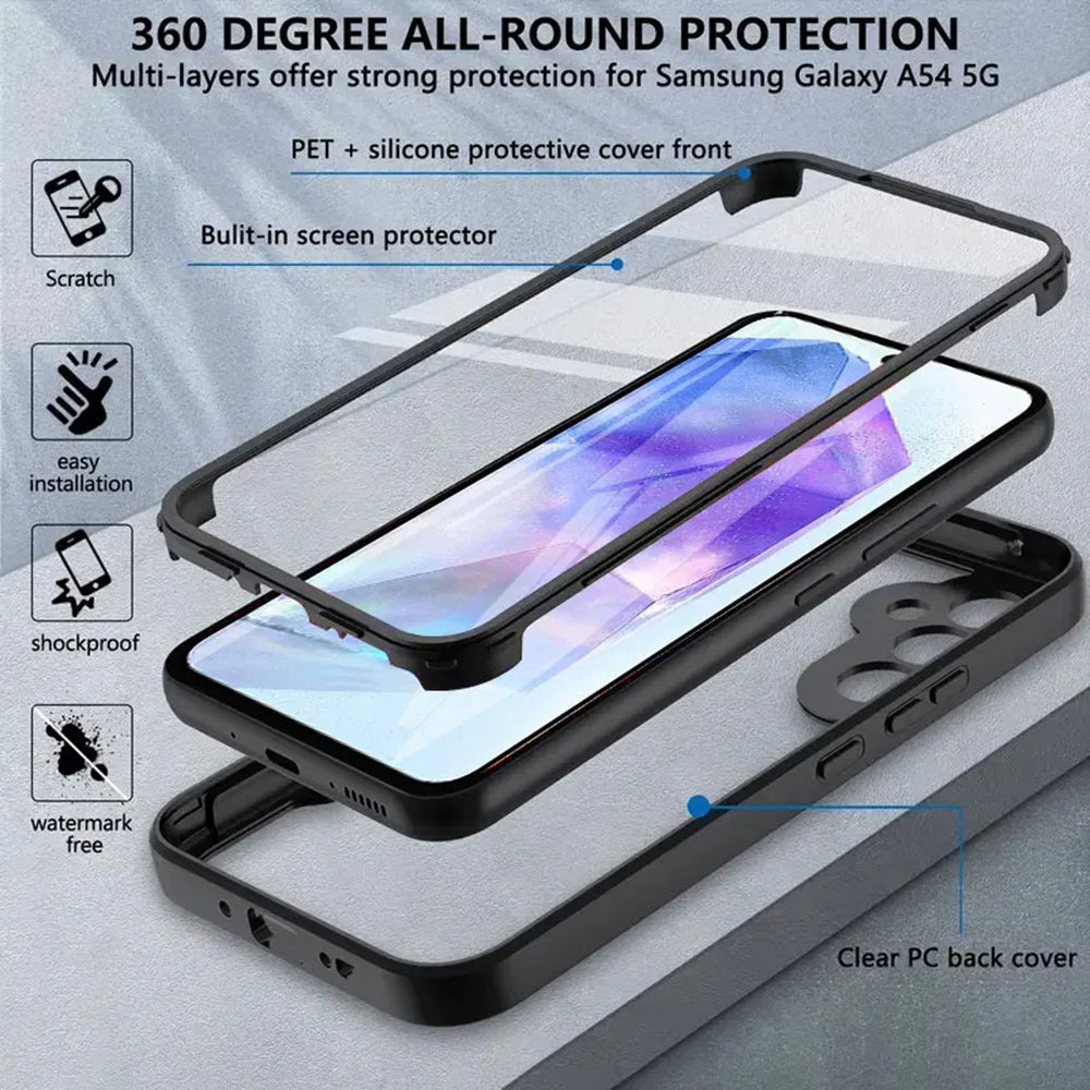 Kuori Samsung Galaxy A35 5G A356:lle, Techsuit, ColorVerse 360, Musta