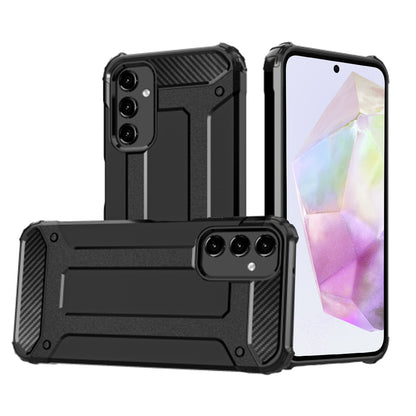 Kuori Samsung Galaxy A35 5G A356:lle, Techsuit, Hybrid Armor, Musta