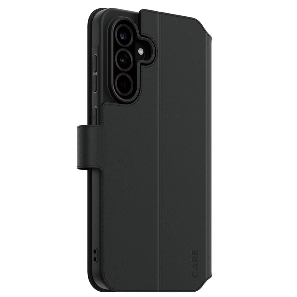 Kotelo Samsung Galaxy A36 A366:lle, PanzerGlass, Care Feature Kickstand Wallet, Musta