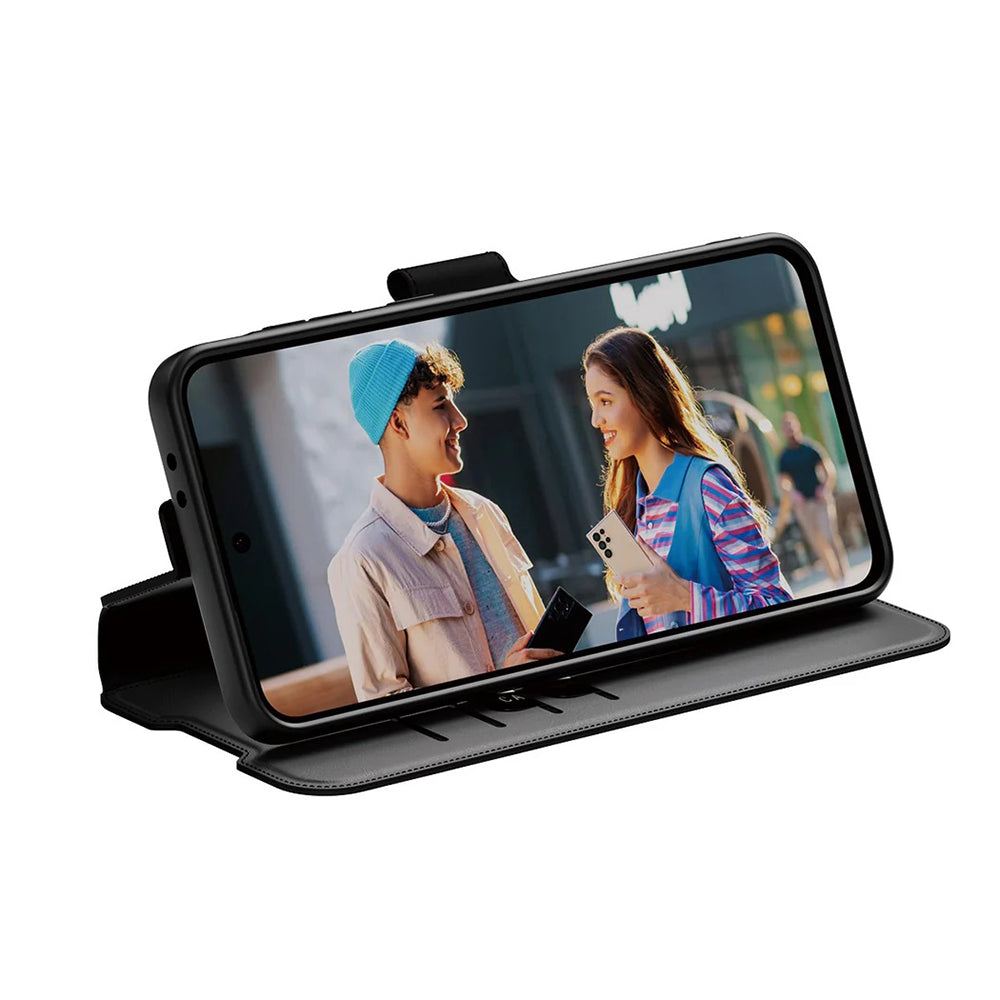 Kotelo Samsung Galaxy A36 A366:lle, PanzerGlass, Care Feature Kickstand Wallet, Musta