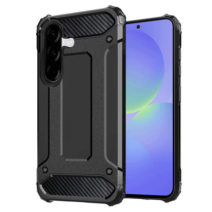 Kuori Samsung Galaxy A36 A366:lle, Techsuit, Hybrid Armor, Musta