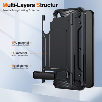 Kuori Samsung Galaxy A36 A366:lle, Techsuit, Hybrid Armor, Musta