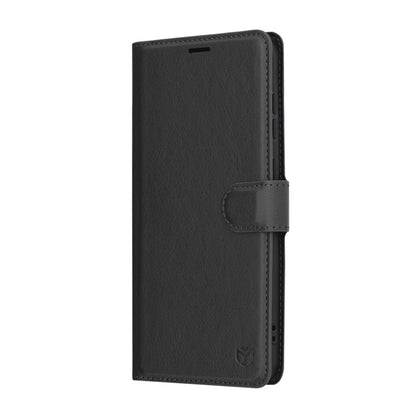Kuori Samsung Galaxy A36 A366:lle, Techsuit, nahkainen folio, musta