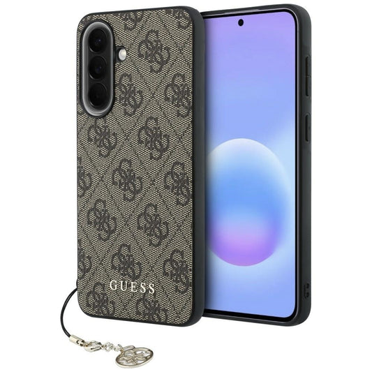 Case for Samsung Galaxy A37 5G, Guess, 4G Classic Logo Charm, Brown