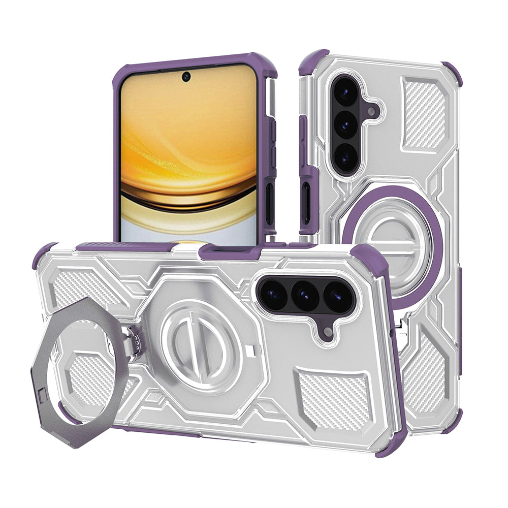 Kotelo Samsung Galaxy A37 5G:lle, Techsuit, Carbon Shield Pro, Violetti