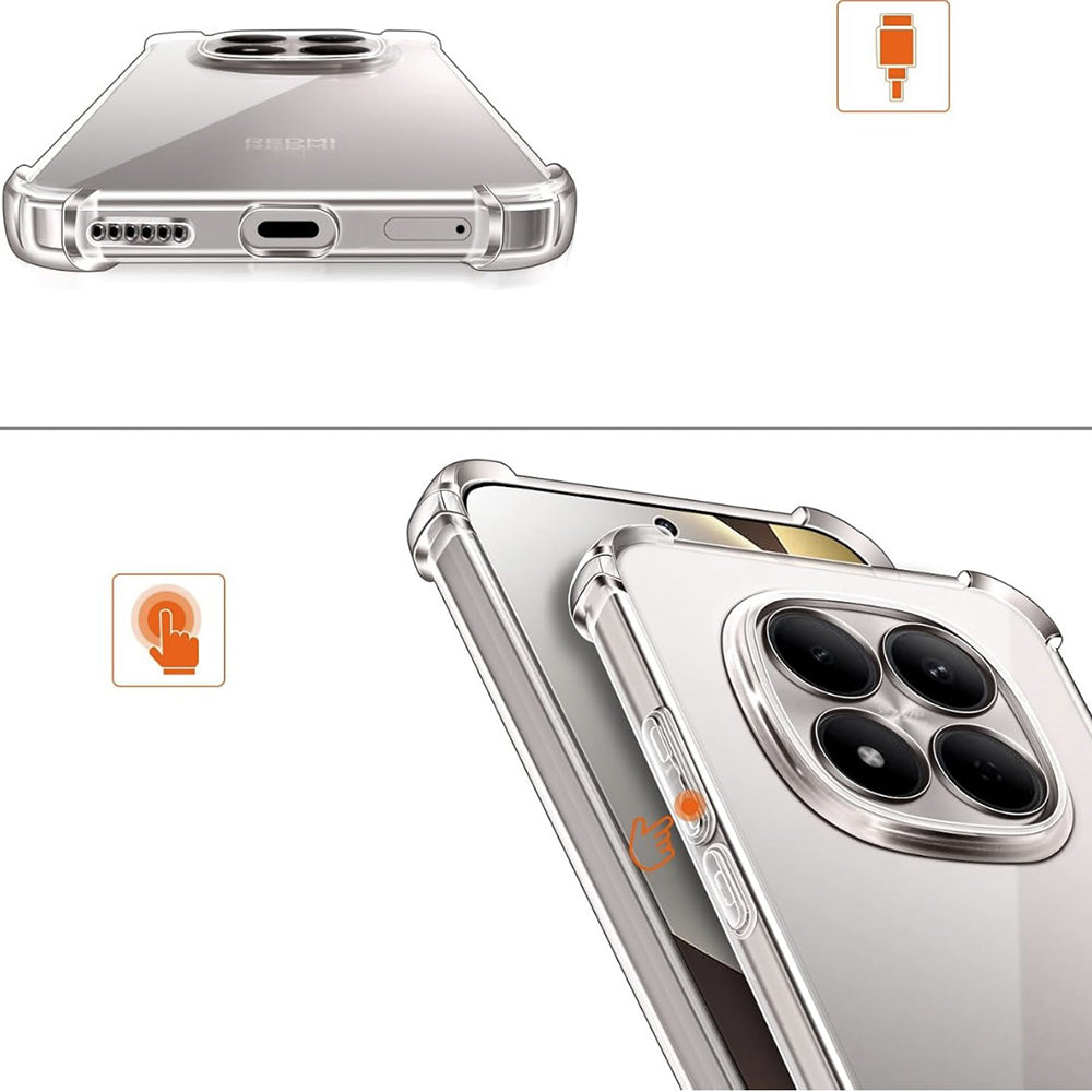 Kotelo Samsung Galaxy A37 5G:lle, Techsuit, Iskunkestävä Läpinäkyvä, Läpinäkyvä