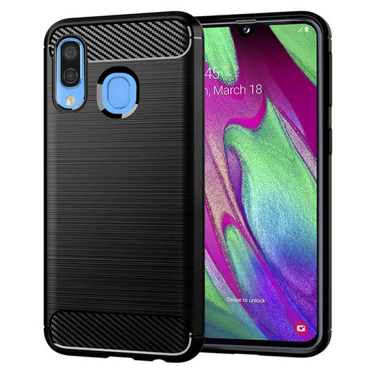 Kuori Samsung Galaxy A40 A405:lle, Techsuit, Hiili, Musta